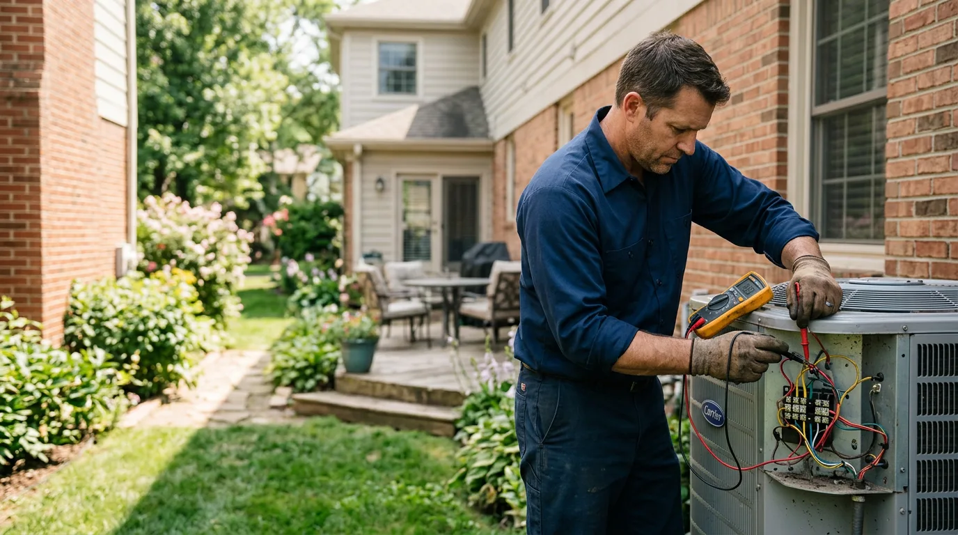 HVAC technician working near Upton, NY